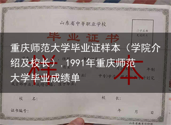 重庆师范大学毕业证样本（学院介绍及校长）,1991年重庆师范大学毕业成绩单